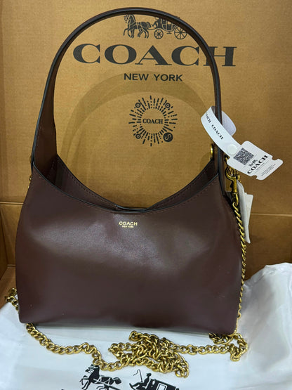 C-O-A-C-H Brooklyn Shoulder Bag 23 – Premium Quality Women Bag | Turkish Import | Complete Brand Box Packaging (Brown)