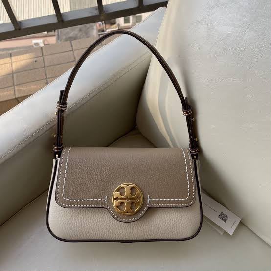 T-O-R-Y B-U-R-C-H Felix Flap Shoulder Bag – Premium Quality Women Bag | 2 Straps | Brand Box & Dust Bag (Off White Beige)