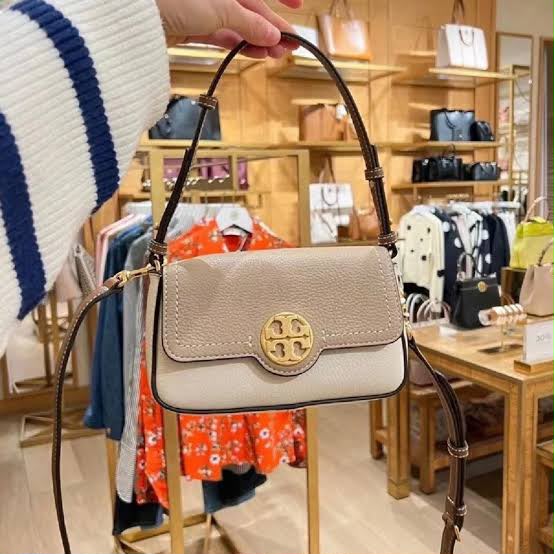 T-O-R-Y B-U-R-C-H Felix Flap Shoulder Bag – Premium Quality Women Bag | 2 Straps | Brand Box & Dust Bag (Off White Beige)