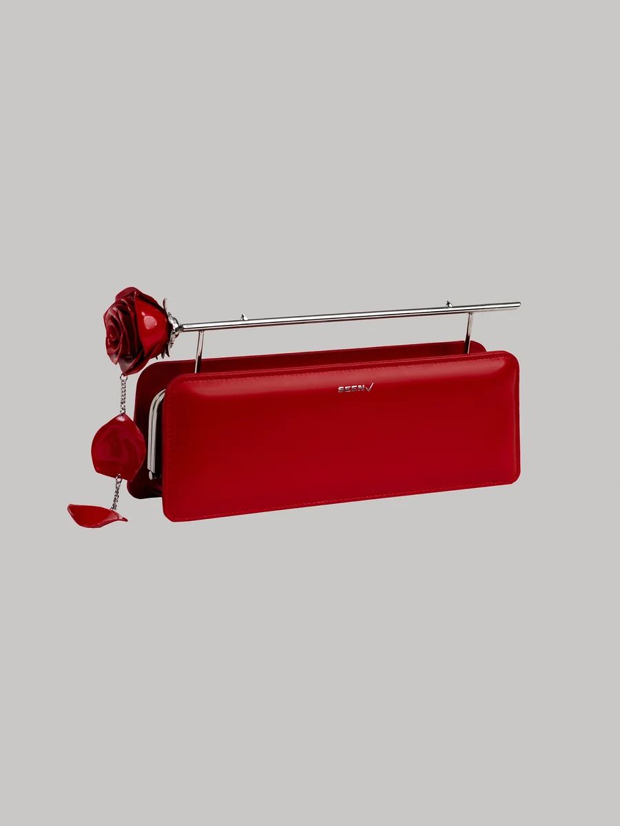S-E-E-N Users Rose 11 Handbag – Premium Women Bag with Long Belt (Red)