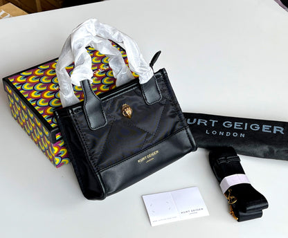 K-U-R-T G-E-I-G-E-R London Small Recycled Shopper Bag – Premium Women Bag (Black)