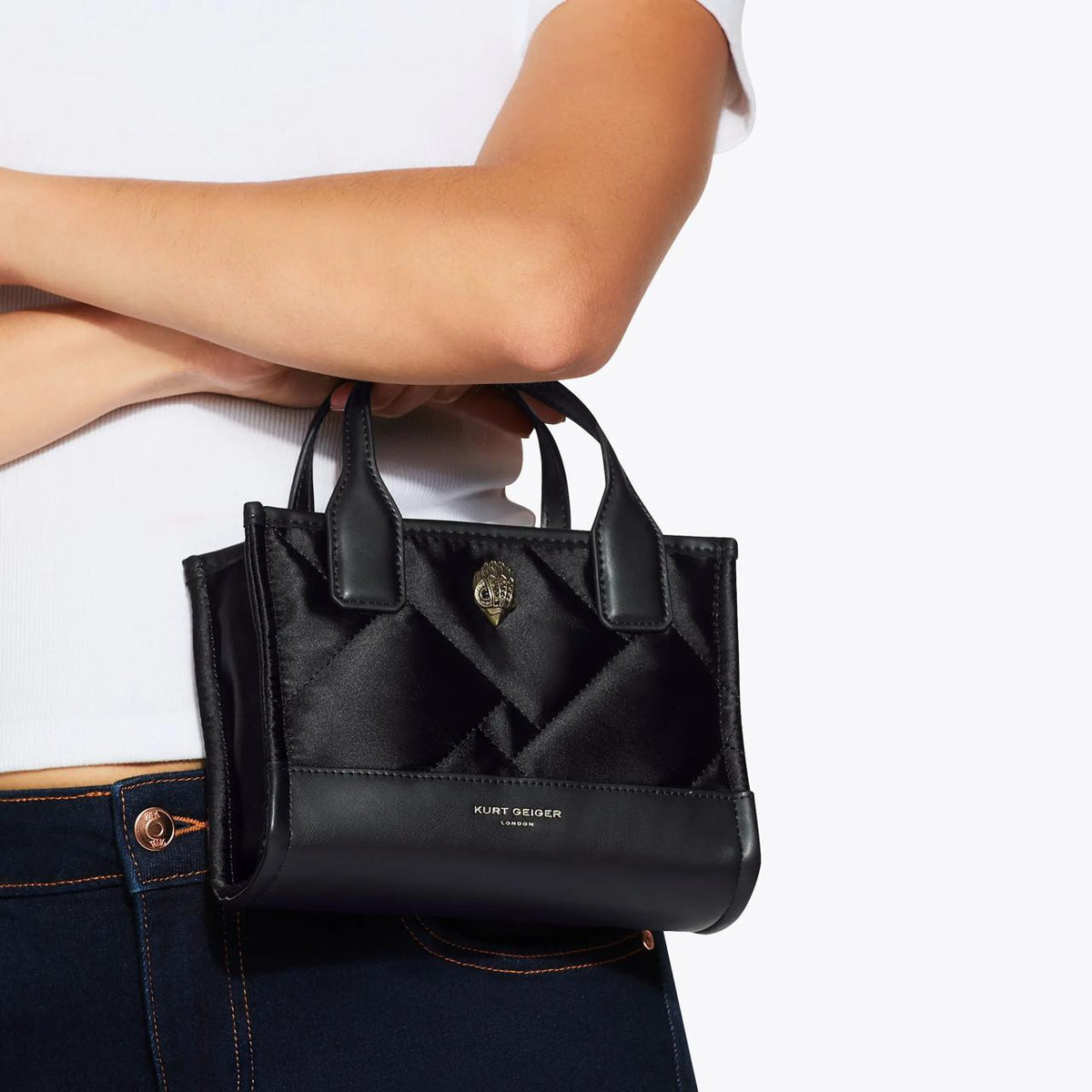 K-U-R-T G-E-I-G-E-R London Small Recycled Shopper Bag – Premium Women Bag (Black)