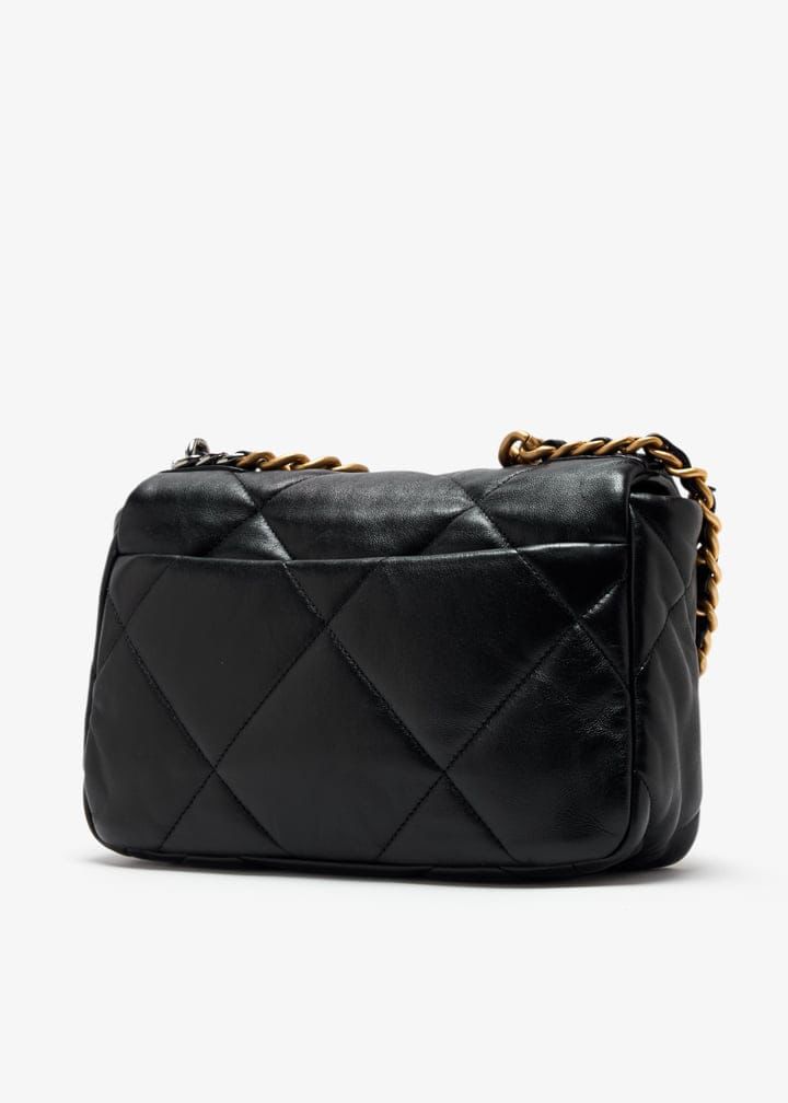 C-H-A-N-E-L 19 Flap Bag – Puffy Diamond Quilting | Premium Women Bag (Black)