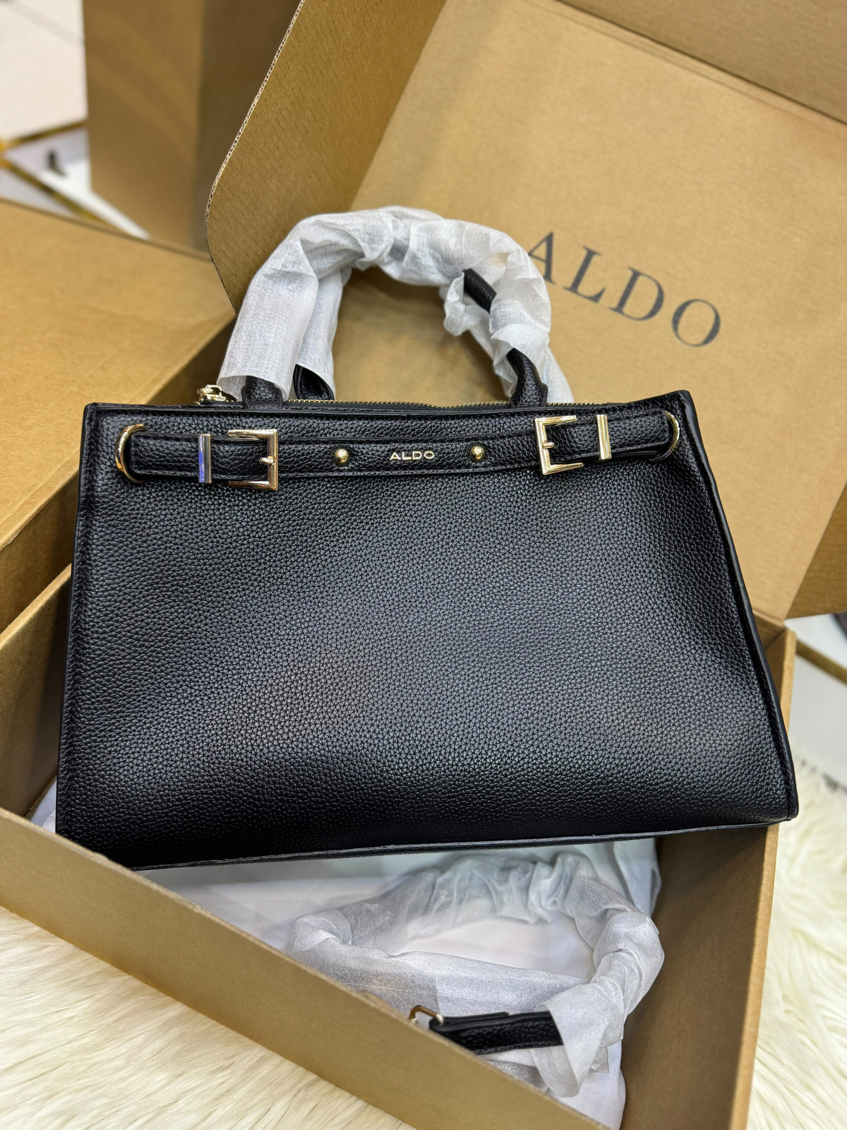 A-L-D-O Elizabelle Tote Bag – Premium Quality Women Bag (Black)
