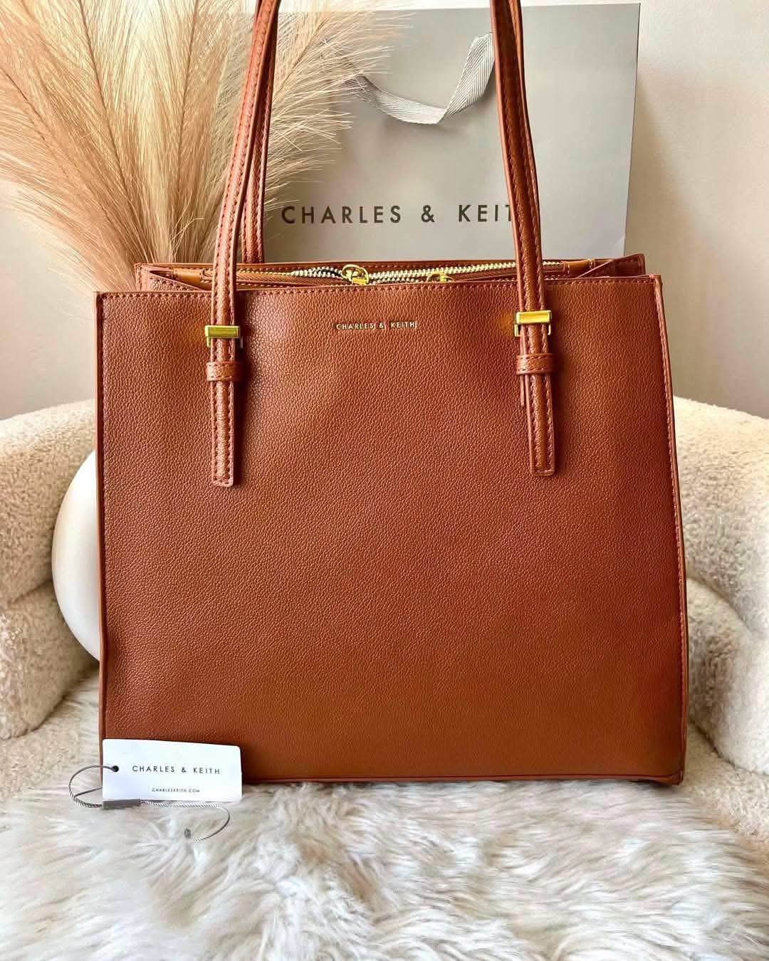C-H-A-R-L-E-S & K-E-I-T-H Sansa Tote Bag – Premium Quality Women Bag (Brown)
