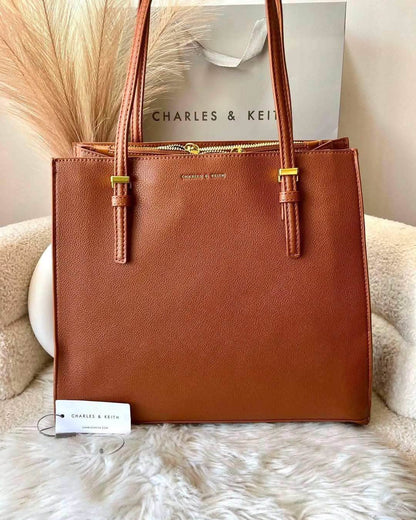 C-H-A-R-L-E-S & K-E-I-T-H Sansa Tote Bag – Premium Quality Women Bag (Brown)