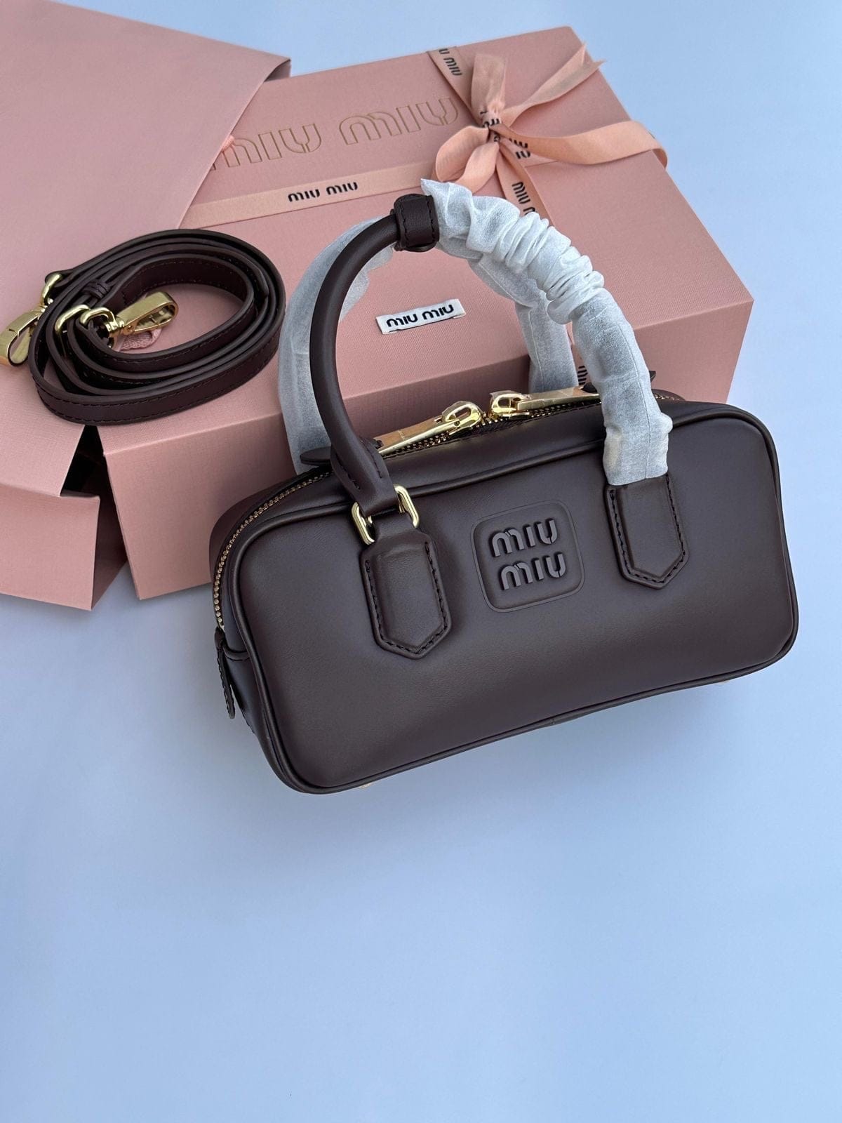 M-I-U M-I-U Arcadie Leather Bag – Premium Women Bag (Dark Brown)