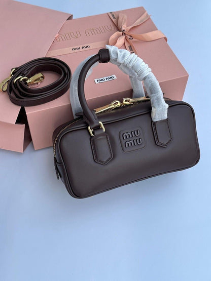 M-I-U M-I-U Arcadie Leather Bag – Premium Women Bag (Dark Brown)