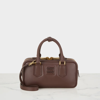 M-I-U M-I-U Arcadie Leather Bag – Premium Women Bag (Dark Brown)