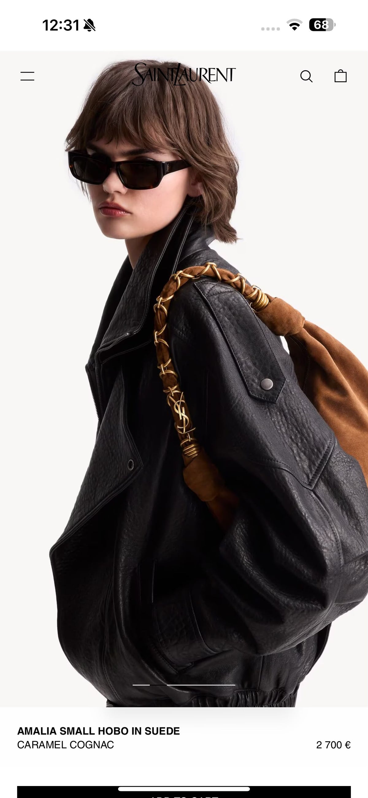Y-S-L Saint Laurent Amalia Small Hobo Bag – Premium Women Bag (Brown)