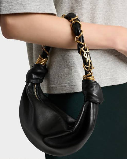Y-S-L Saint Laurent Amalia Small Hobo Bag – Premium Women Bag (Black)