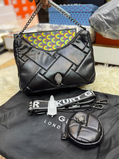 K-U-R-T G-E-I-G-E-R London Small Recycled Crossbody Bag – Premium Women Bag (Black)