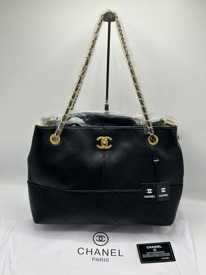 C-H-A-N-E-L Lingge Tote Women Bag – Two-Tone Luxe Edition (Black)
