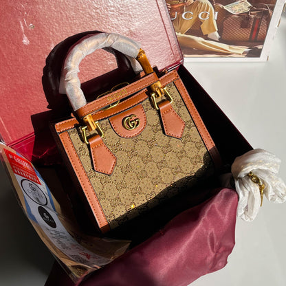 G-U-C-C-I Diana Mini Tote – Elegant Luxe Women Bag (Brown)