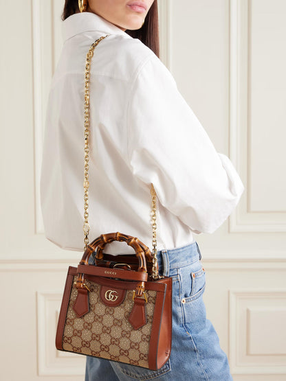G-U-C-C-I Diana Mini Tote – Elegant Luxe Women Bag (Brown)