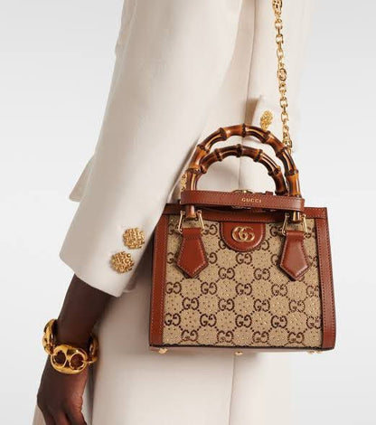 G-U-C-C-I Diana Mini Tote – Elegant Luxe Women Bag (Brown)