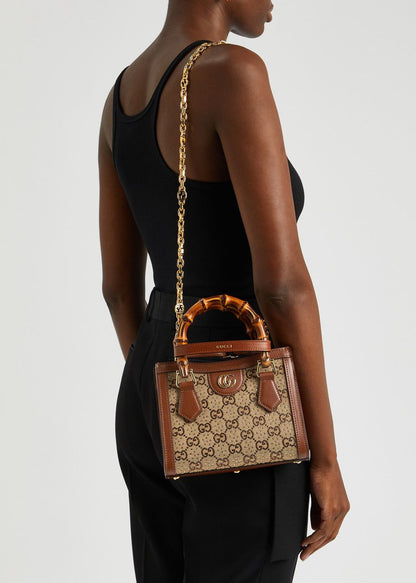 G-U-C-C-I Diana Mini Tote – Elegant Luxe Women Bag (Brown)