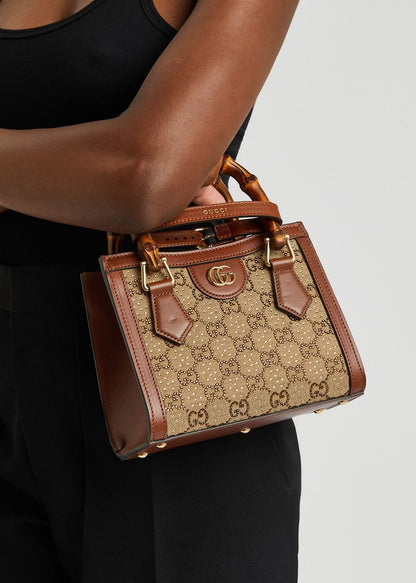 G-U-C-C-I Diana Mini Tote – Elegant Luxe Women Bag (Brown)