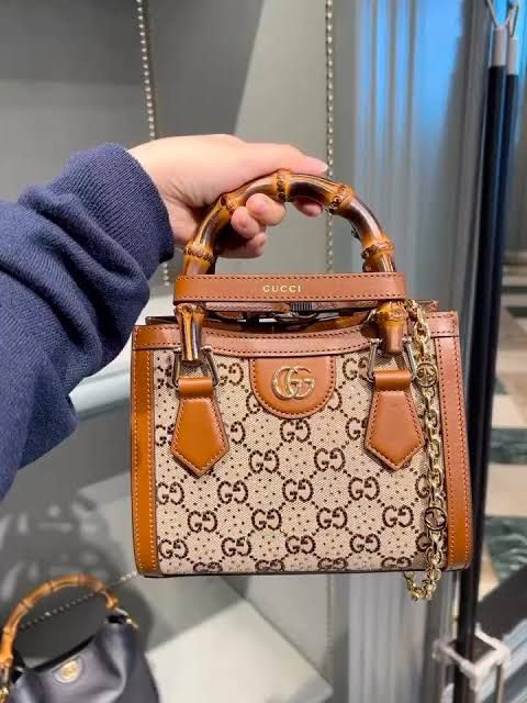 G-U-C-C-I Diana Mini Tote – Elegant Luxe Women Bag (Brown)