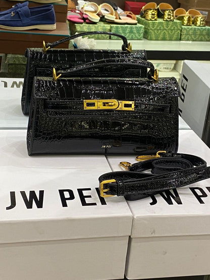 J-W P-E-I Noor Top Handle Bag – Modern Luxe Women Bag (Black)