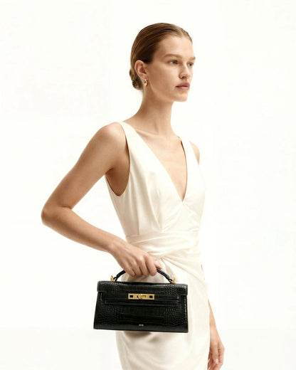 J-W P-E-I Noor Top Handle Bag – Modern Luxe Women Bag (Black)
