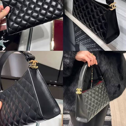 C-H-A-N-E-L 26x Christmas Limited Edition Hobo Shoulder Bag – Luxury Women Bag (Black)
