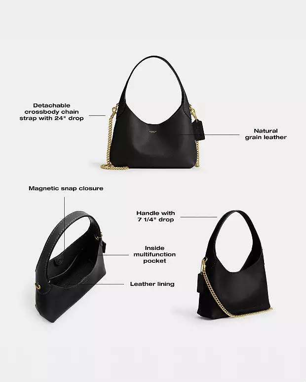C-O-A-C-H Brooklyn Shoulder Bag 23 – Modern Luxe Women Bag (Black)