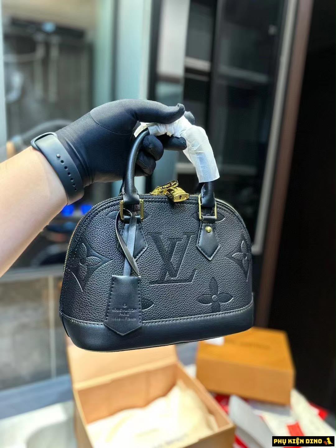 L-O-U-I-S V-U-I-T-T-O-N Monogram Empreinte Alma – Premium Quality Women Bag | Double Box & Dust Bag (Black Design A)