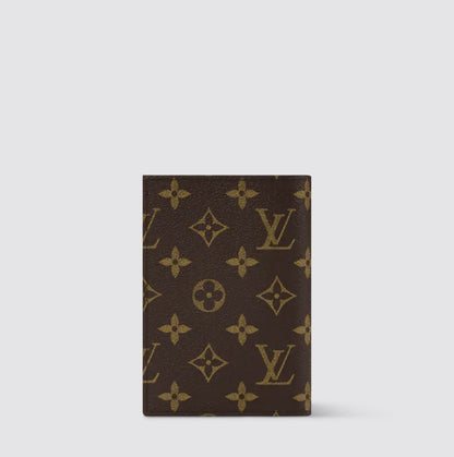 L-O-U-I-S V-U-I-T-T-O-N Passport Cover – Premium Quality Leather (Brown)