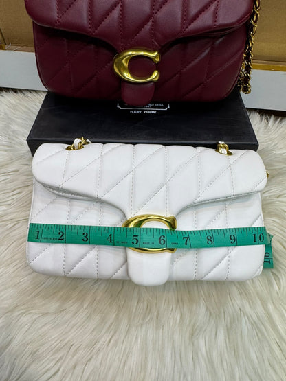 C-O-A-C-H Quilted Tabby 26 – Premium Quality Shoulder & Crossbody Women Bag (White)