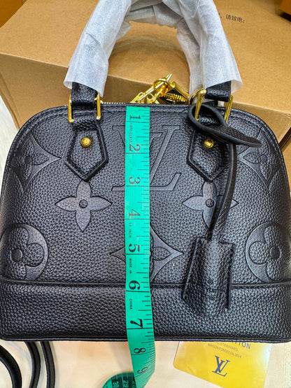 L-O-U-I-S V-U-I-T-T-O-N Monogram Empreinte Alma – Premium Quality Women Bag | Double Box & Dust Bag (Black Design A)