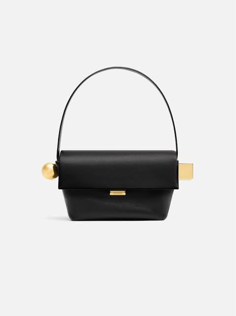J-A-C-Q-U-E-M-U-S Le Rond Carré Shoulder Bag – Premium Quality Women Bag | Complete Brand Packaging (Black)