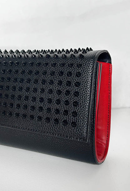 C-H-R-I-S-T-I-A-N L-O-U-B-O-U-T-I-N Paloma Clutch Women Bag – Luxury Spike Edition (Black)