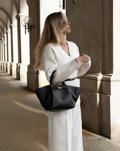 D-E-M-E-L-L-I-E-R Hand Bag – Master Quality Women Bag | Long Belt (Black)