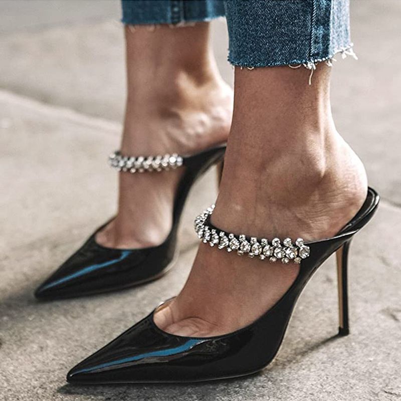 JIMMY CHOO – Women Heel Pumps | Master Quality Patent Leather (Black)