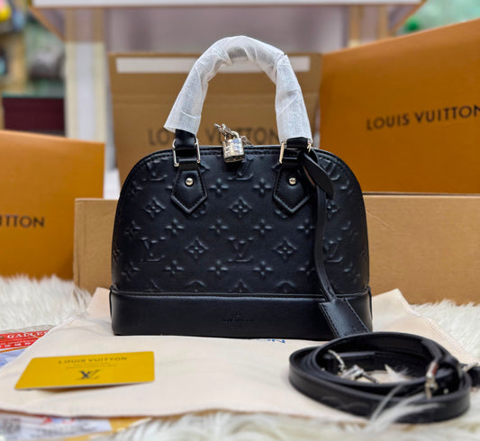 L-O-U-I-S V-U-I-T-T-O-N Monogram Empreinte Alma – Premium Quality Women Bag | Double Box & Dust Bag (Black Design B)