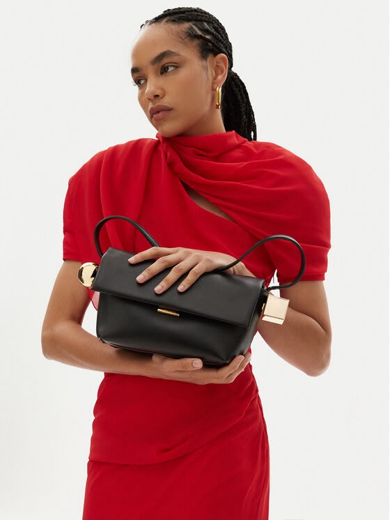 J-A-C-Q-U-E-M-U-S Le Rond Carré Shoulder Bag – Premium Quality Women Bag | Complete Brand Packaging (Black)