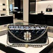 C-H-A-N-E-L Evening Clutch Bag – Luxury Women Bag | Complete Box Packaging (Black)