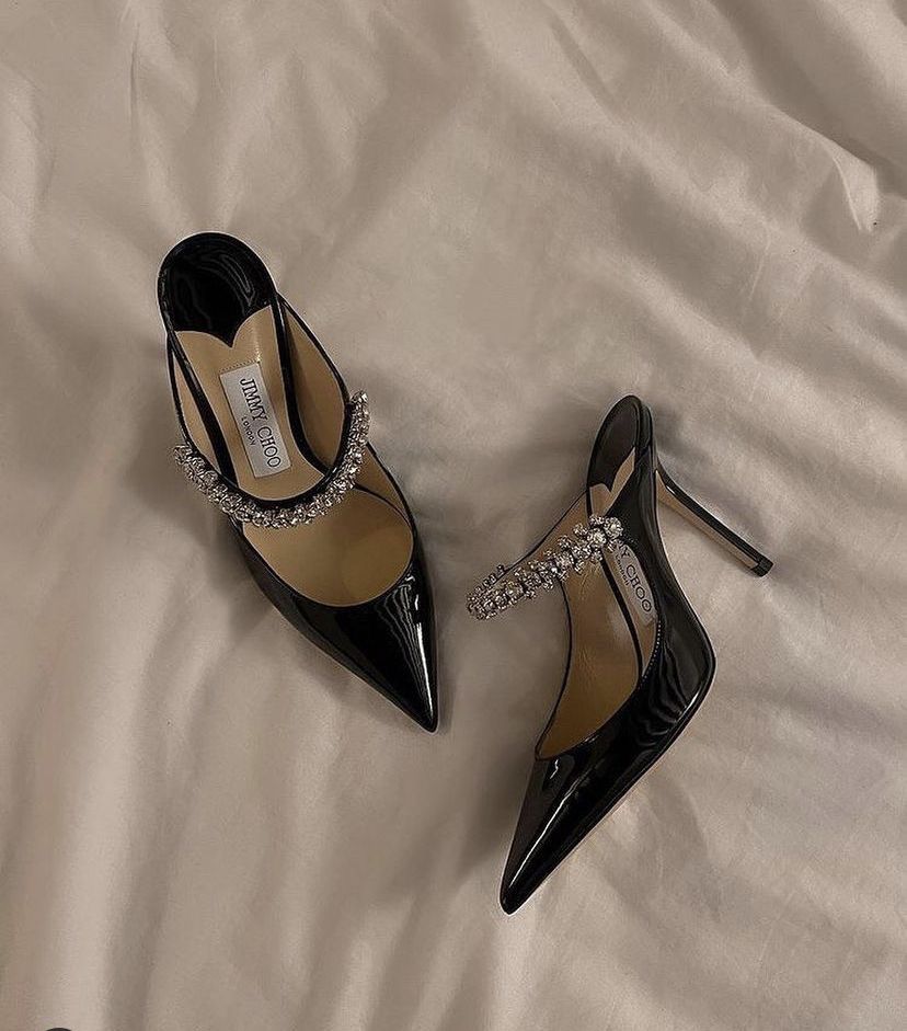 JIMMY CHOO – Women Heel Pumps | Master Quality Patent Leather (Black)