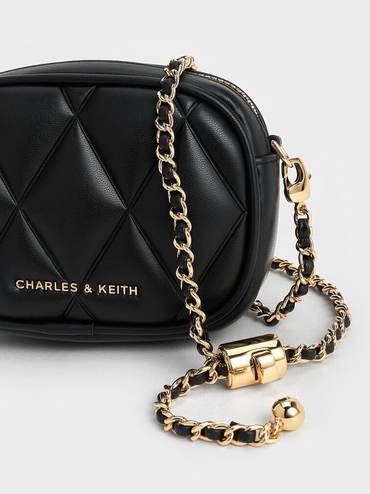 CHARLES & KEITH ARWEN QUILTED MINI BAG – Women Bag (Black)