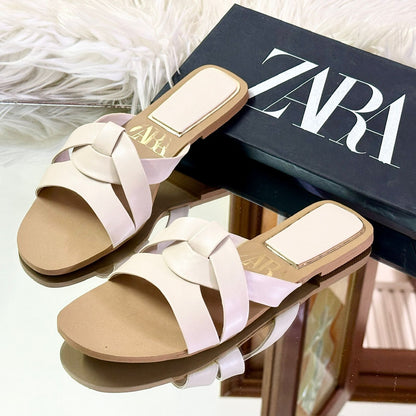 ZARA BASIC Slippers – Restocked Collection (Beige)