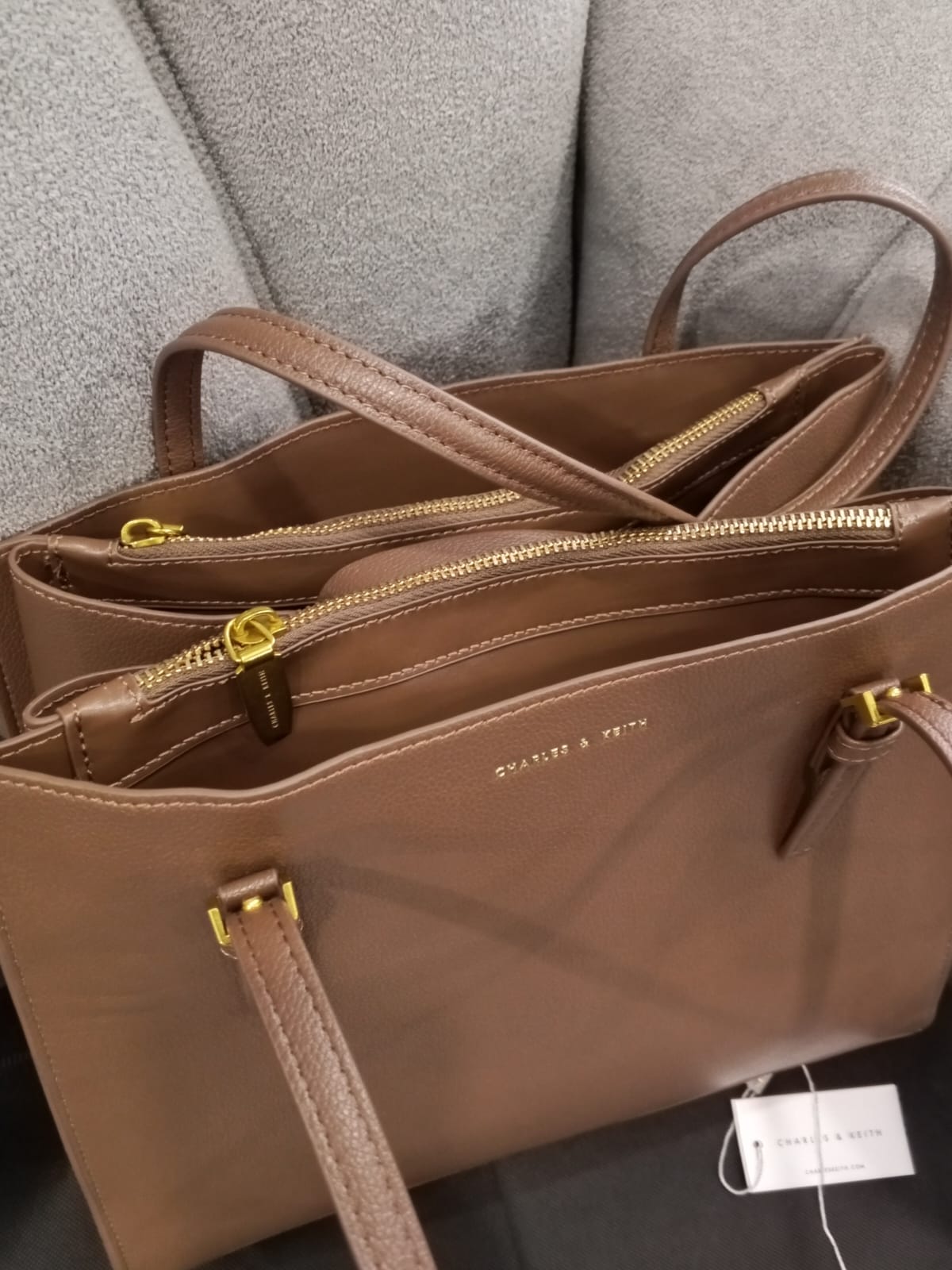 C-H-A-R-L-E-S & K-E-I-T-H Sansa Tote Bag – Premium Quality Women Bag (Beige)