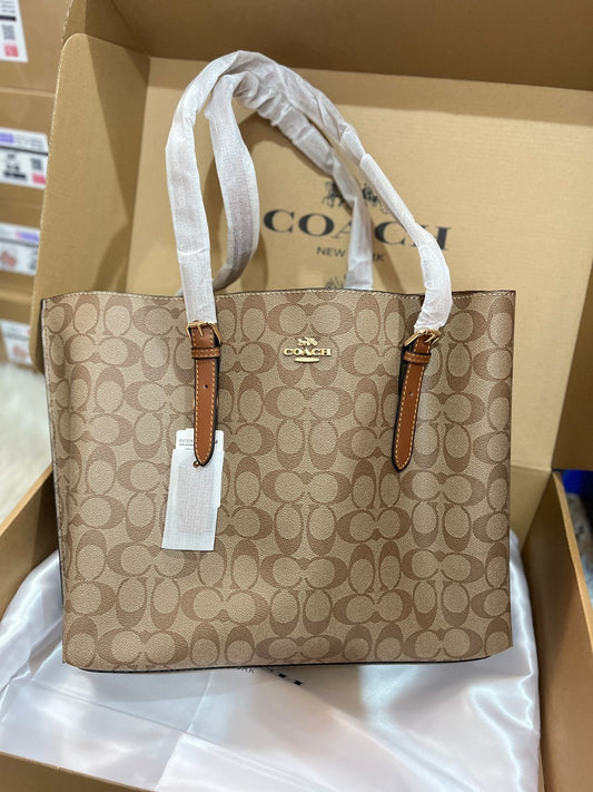 C-O-A-C-H MOLLIE TOTE BAG 34 (CV967) – Women Bag (Beige Brown)