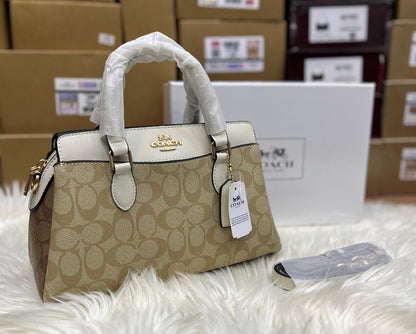 C-O-A-C-H DARCIE CARRYALL BAG – Women Bag (Beige White)