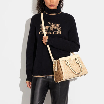 C-O-A-C-H DARCIE CARRYALL BAG – Women Bag (Beige White)