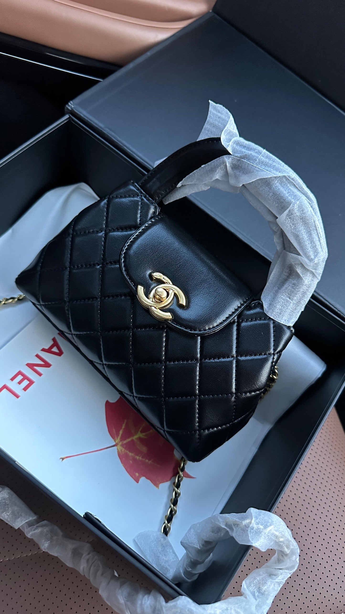 C-H-A-N-E-L KELLY MINI BAG SHINY AGED – Women Bag (Black)