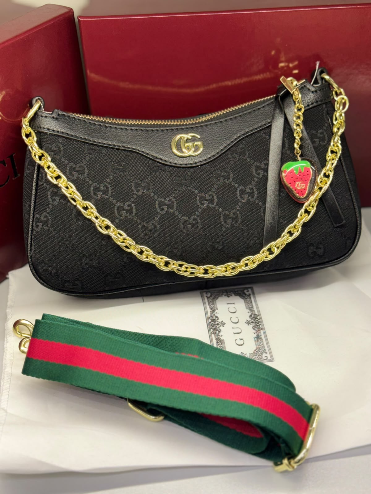 G-U-C-C-I Ophidia Small Shoulder Bag – Premium Women Bag | Black