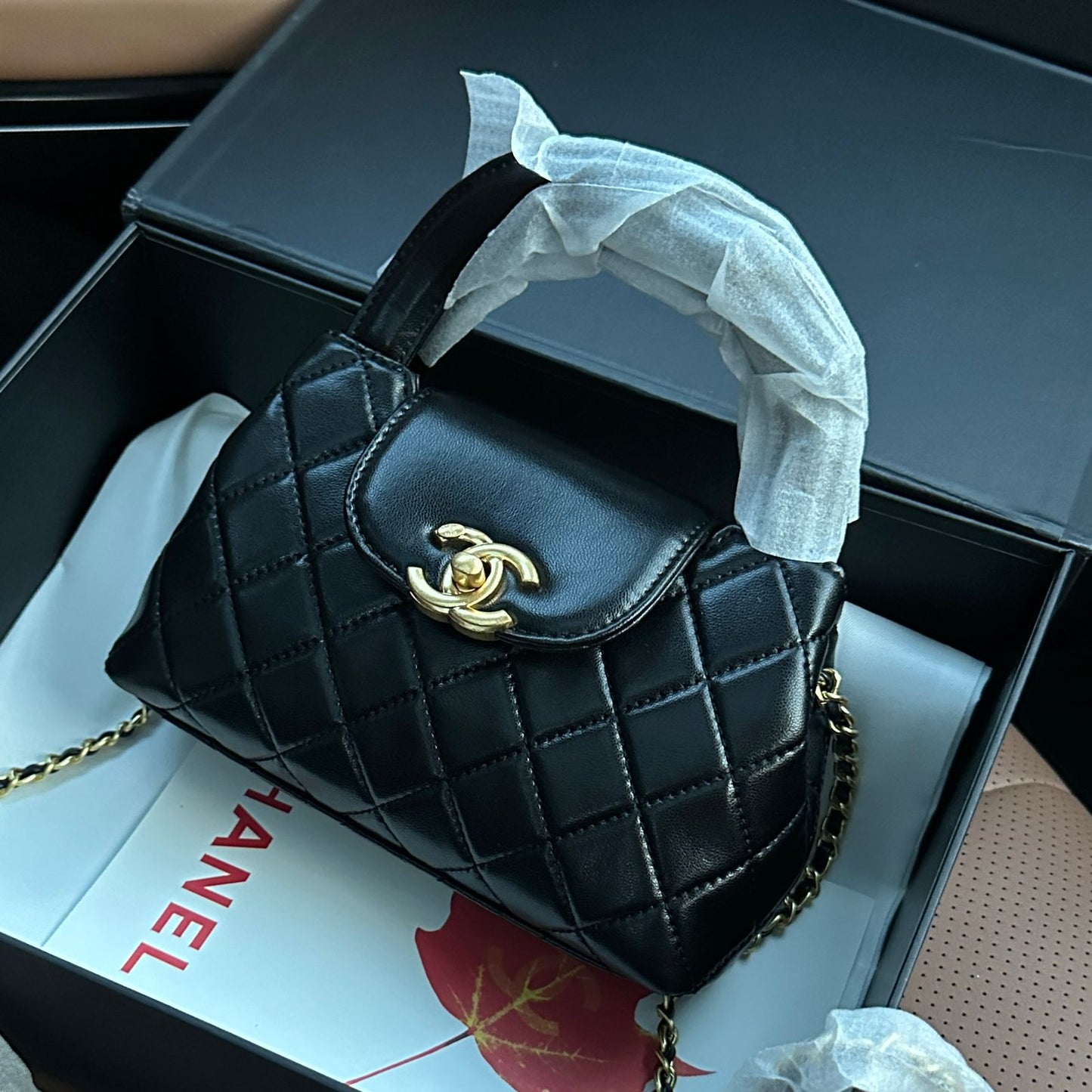 C-H-A-N-E-L KELLY MINI BAG SHINY AGED – Women Bag (Black)