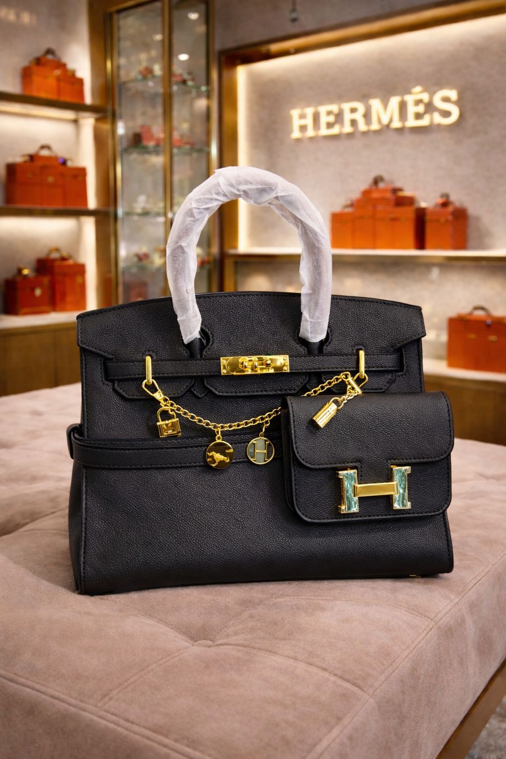 H-E-R-M-E-S Luxury Women Bag – Master Series (Black)