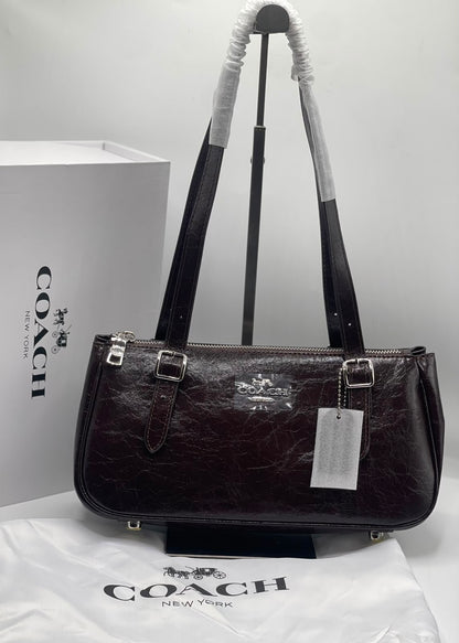 C-O-A-C-H Asher Shoulder Bag – Premium Quality Women Bag | Brand Box & Dust Bag (Black)